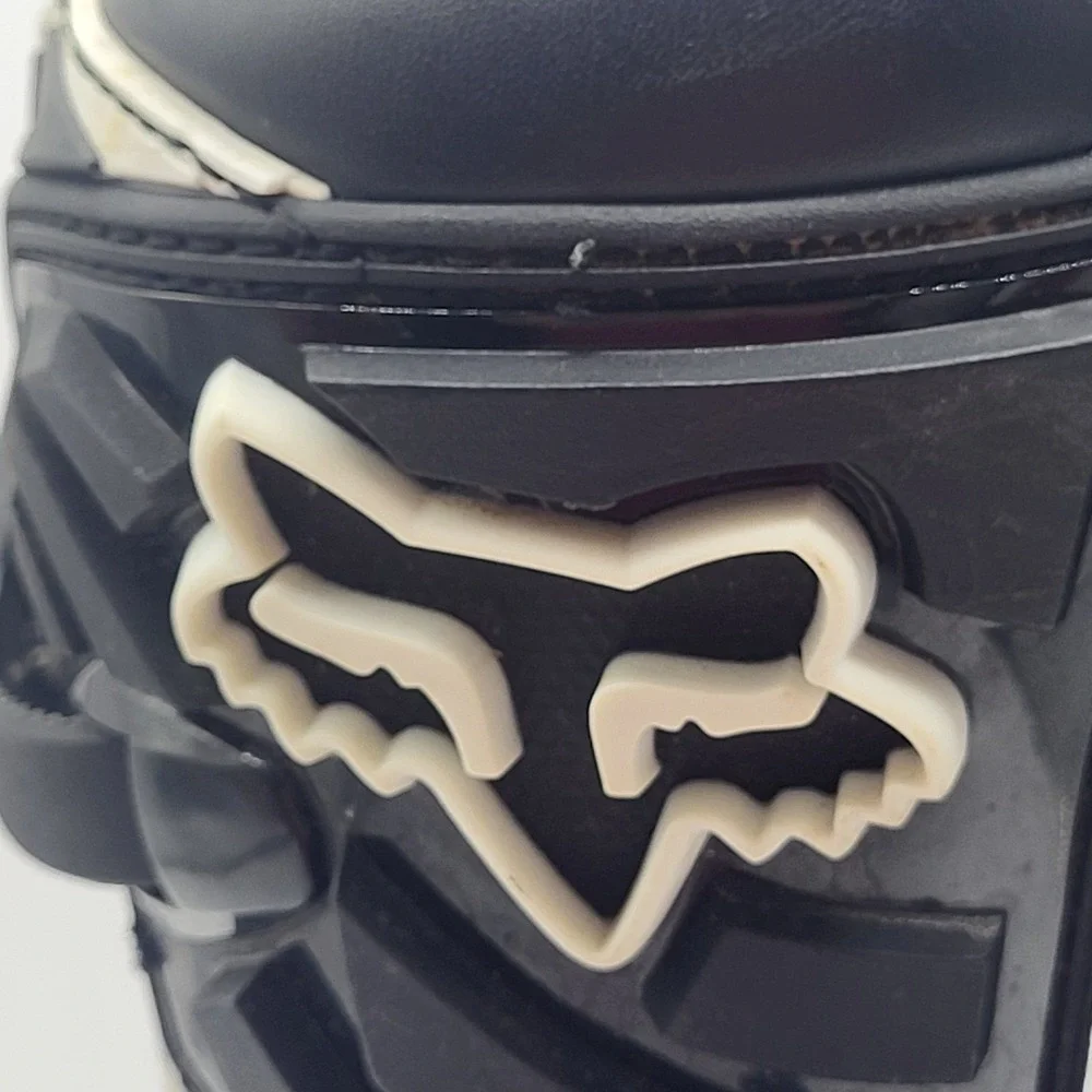 Fox Racing Comp 3 Youth Size 8 Motocross Boots Black White MX Dirt Bike EU 41.5 - Picture 7 of 16